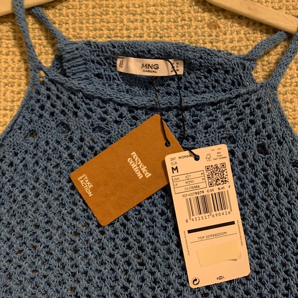 Mango - Open Back Crochet Halter Top, Size S (NWT) - Picture 7 of 7
